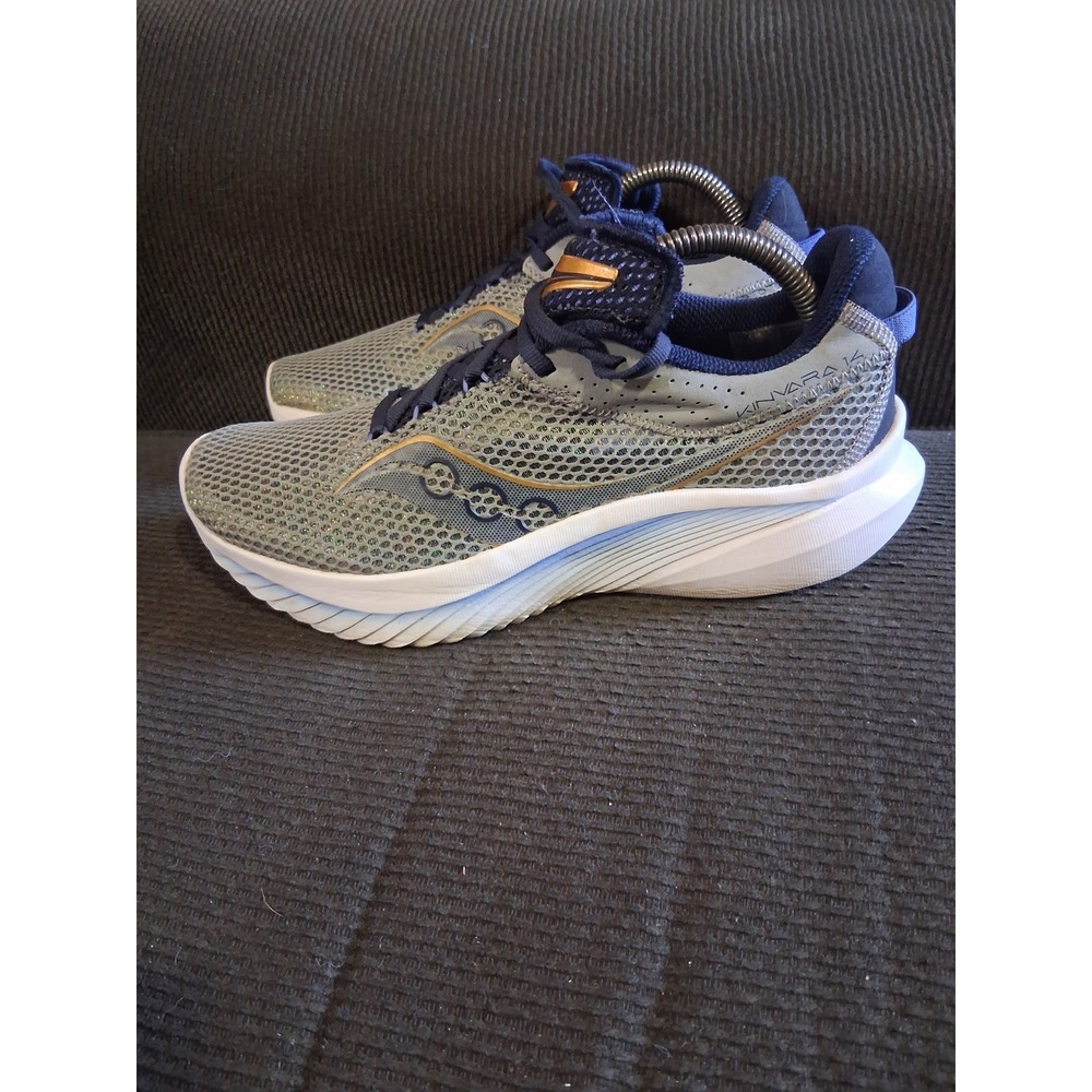 Saucony Kinvara 14 Womens Running Shoes 9 Alloy Rose S10823-15 Grey Blue Sneaker